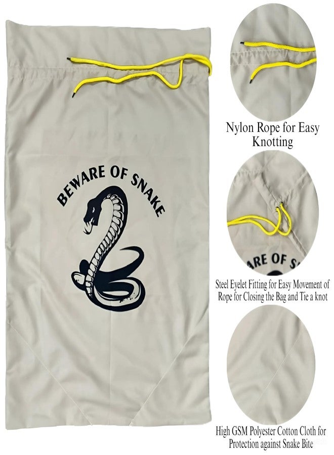 Stylera Heavy Duty Snake & Reptile Bag with Drawstring and Handle | 86 x 53 cm Large Snake Catching Bag with Sewn Bottom Corners for Safe Transport and Rescue Operations (Pack of 1) - Image 2